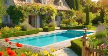 Casa con piscina y jardín