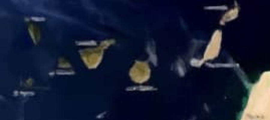Foto de satélite de las Islas Canarias
