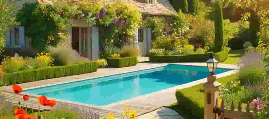 Casa con piscina y jardín
