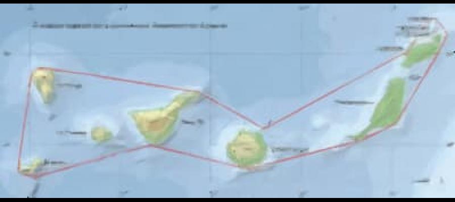 Mapa de las Islas canarias