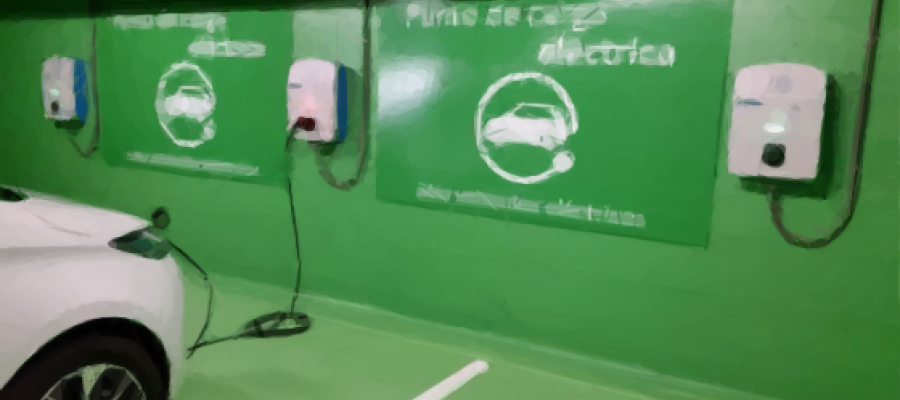 Punto de recarga de coches eléctricos